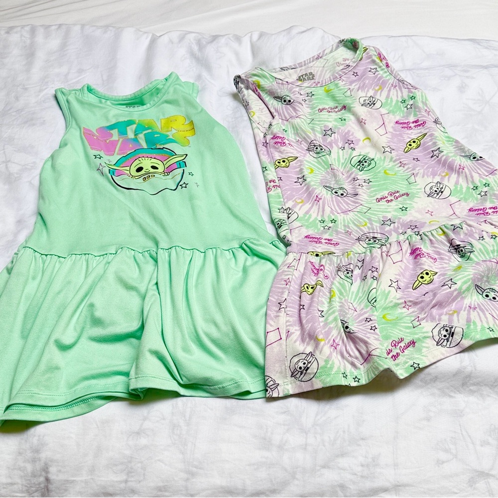 Star Wars Baby Yoda Grogu Girls Tank Dresses size 6X